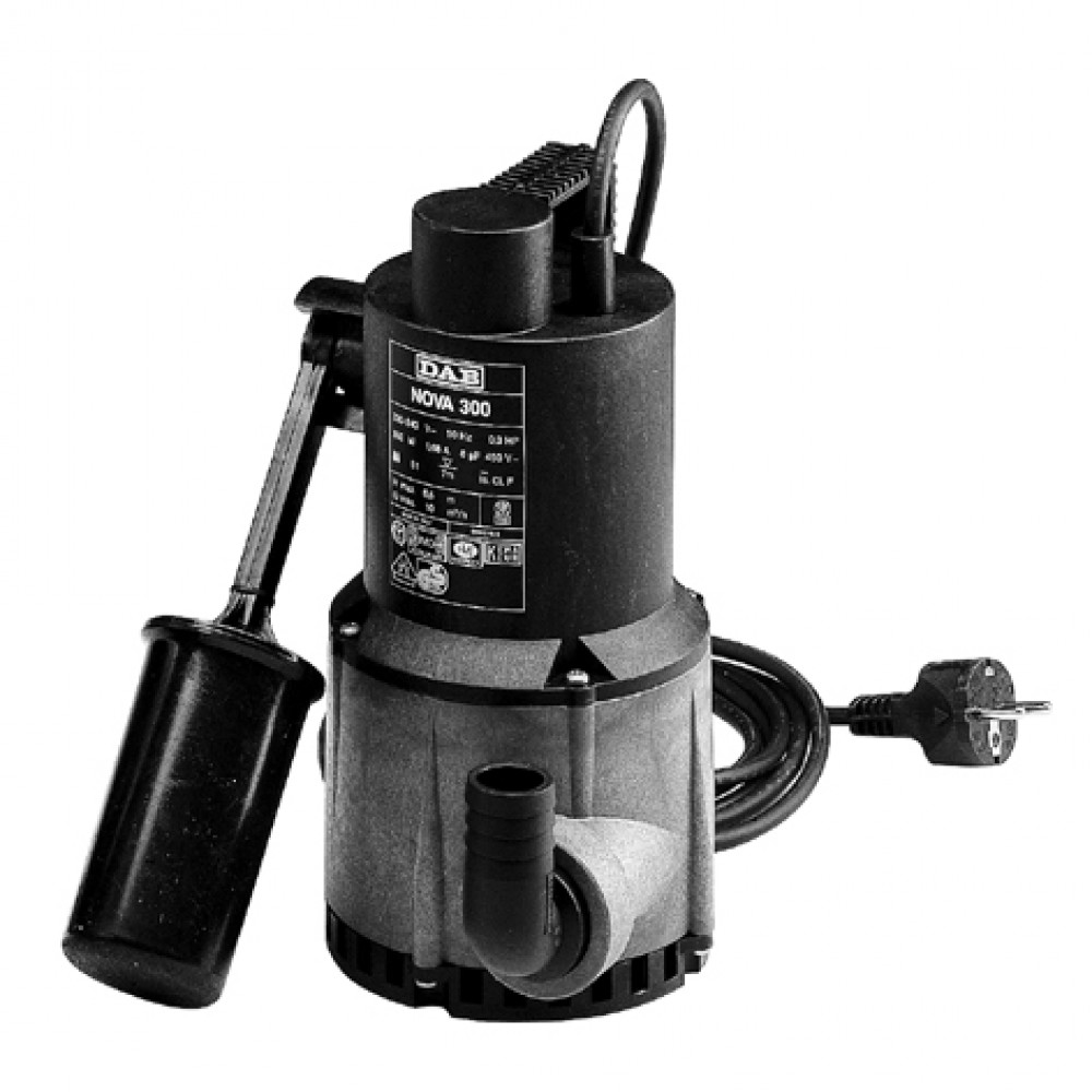 Pompa zatapialna do wody drenażowej DAB NOVA 600 M-A - SV / 550 W, wysokość podnoszenia 10 m, wydajność 16,2 m³/h, moc 0,8 kW | Pompa do wody ogrodowej | Pompa wodna |