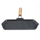 Patelnia grillowa żeliwna ze składanym drewnianym uchwytem, 35x21 cm |  |  |