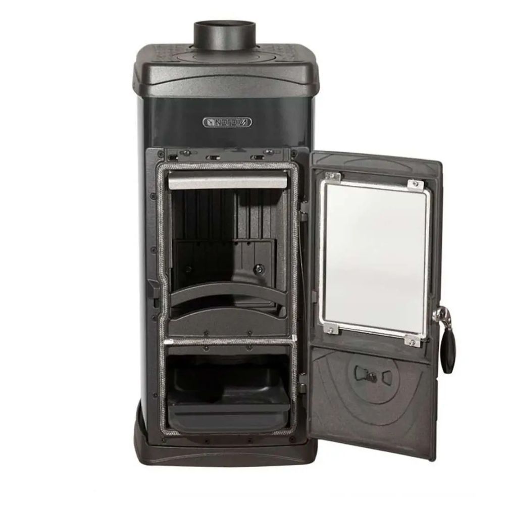 Włoski piece żeliwny na drewno La Nordica Super Junior, czarny, 5.7kW | Piece żeliwny na drewno | Piece na drewno |