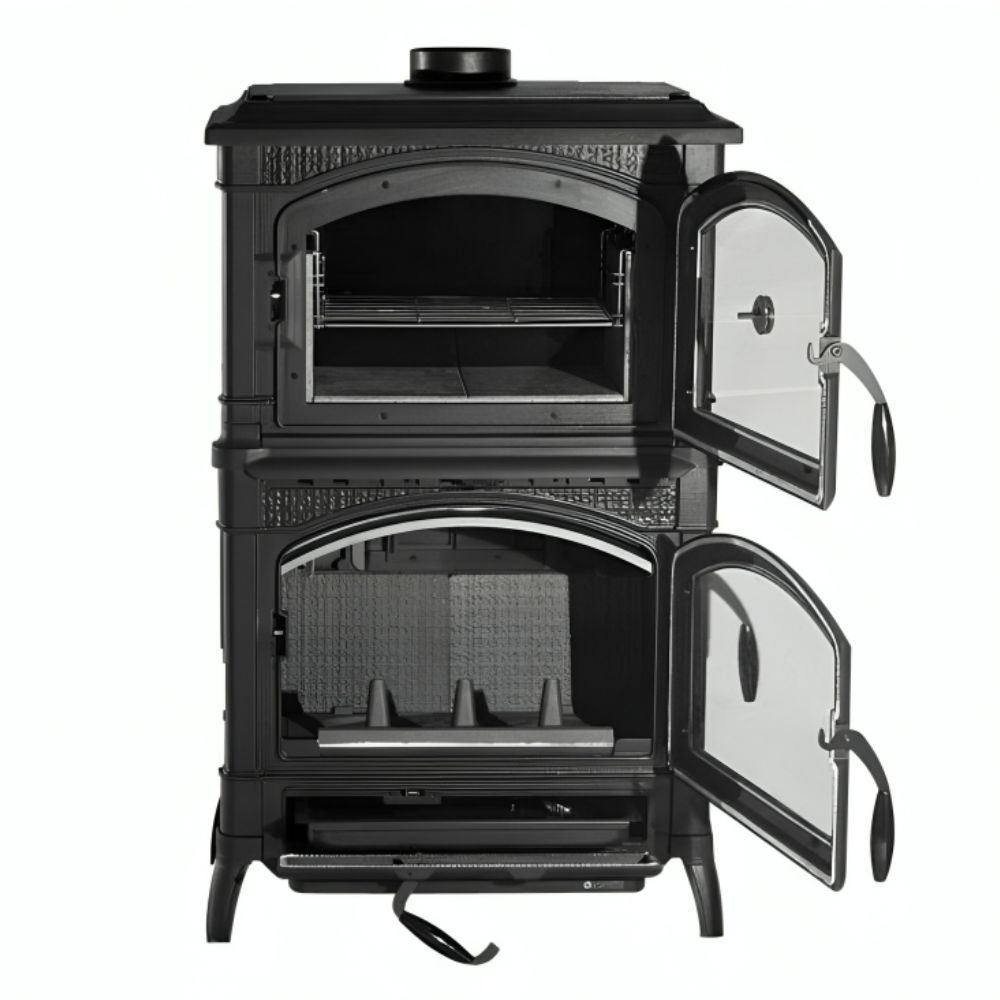 Włoski żeliwny piec z piekarnikiem na drewno La Nordica Isotta Forno, 9.7kW | Piece na drewno z piekarnikiem | Piece na drewno |