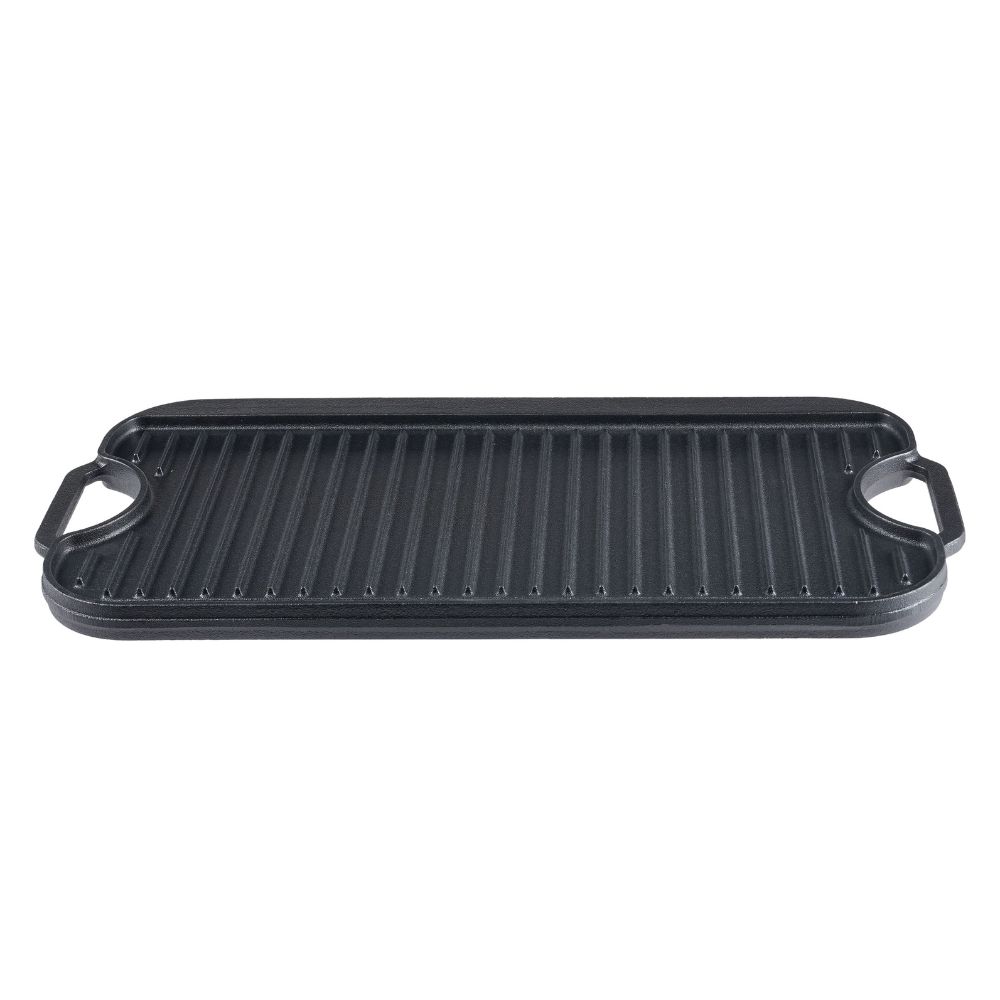 Dwustronna żeliwna płyta grillowa, 51x26 cm |  |  |