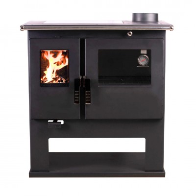 Kuchenka na drewno Verso CS Ceramic Prawa z płytą ceramiczną, 7.7kW - Kuchenki na drewno