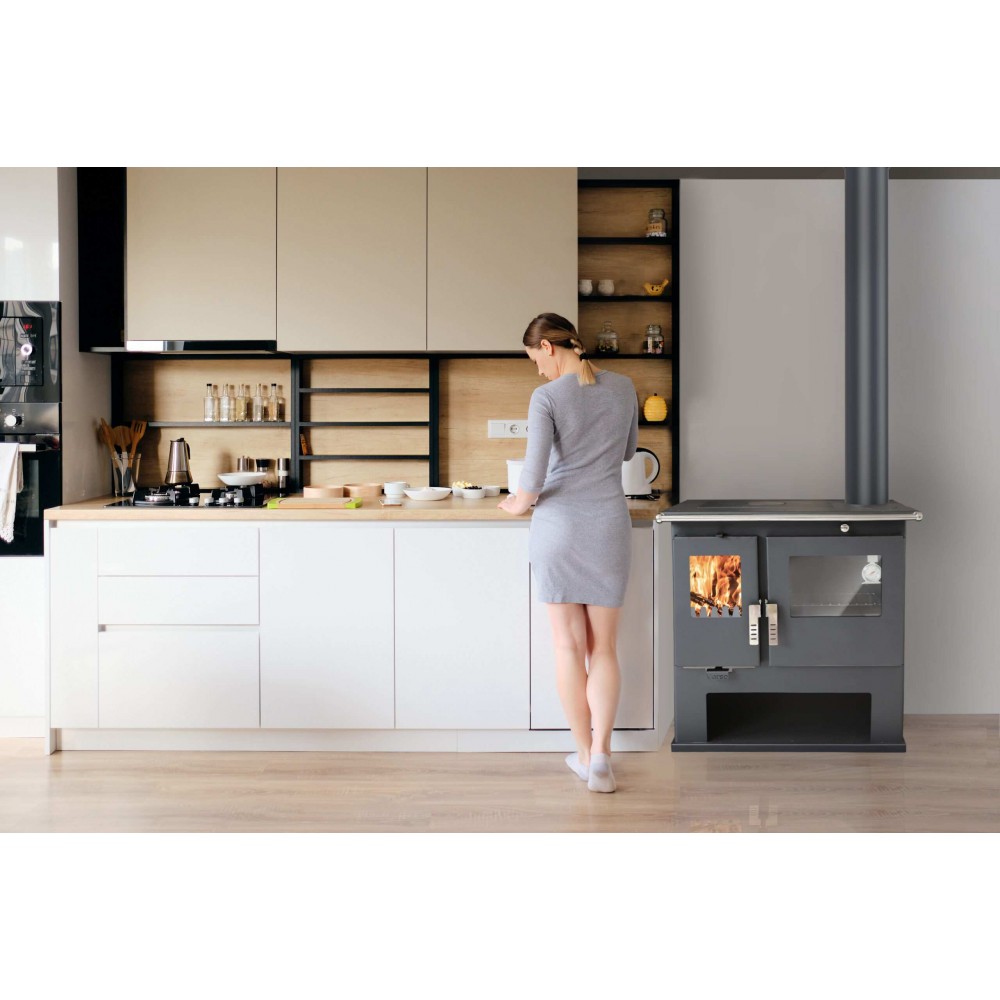 Kuchenka na drewno Verso CS, 7.7kW | Piece na drewno z piekarnikiem | Piece na drewno |