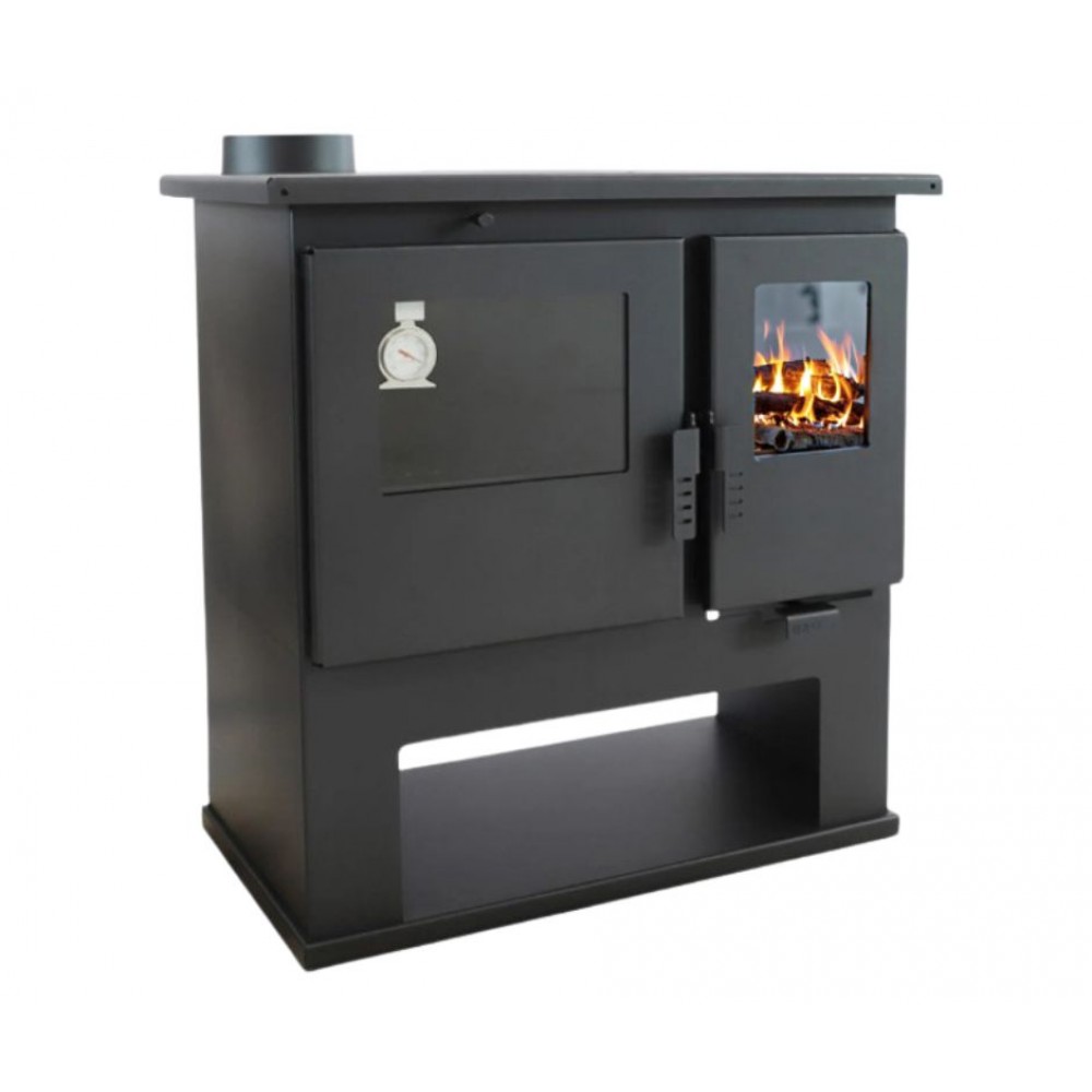 Kuchenka na drewno Verso CS Lite, Lewa, 7.7kW | Piece na drewno z piekarnikiem | Piece na drewno |