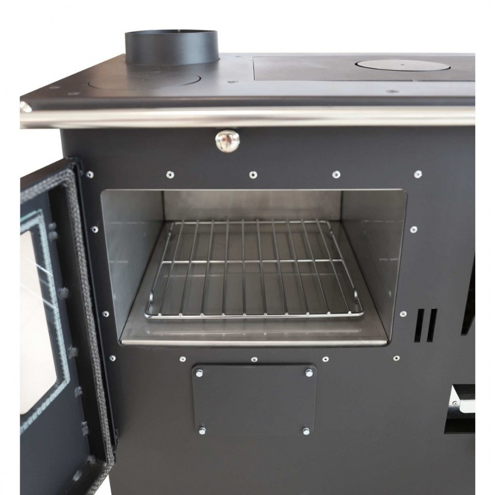 Kuchenka na drewno Verso CS, Lewa, 7.7kW | Piece na drewno z piekarnikiem | Piece na drewno |