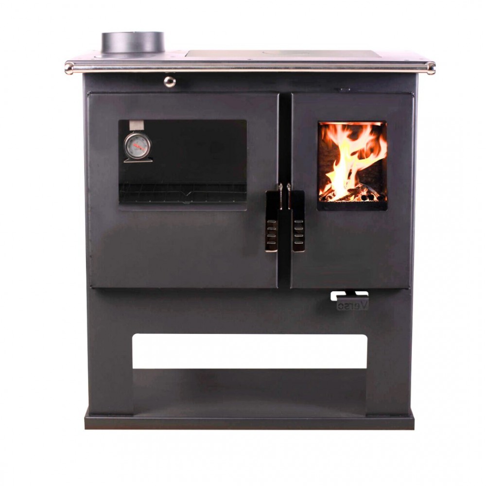 Kuchenka na drewno Verso CS, Lewa, 7.7kW | Piece na drewno z piekarnikiem | Piece na drewno |