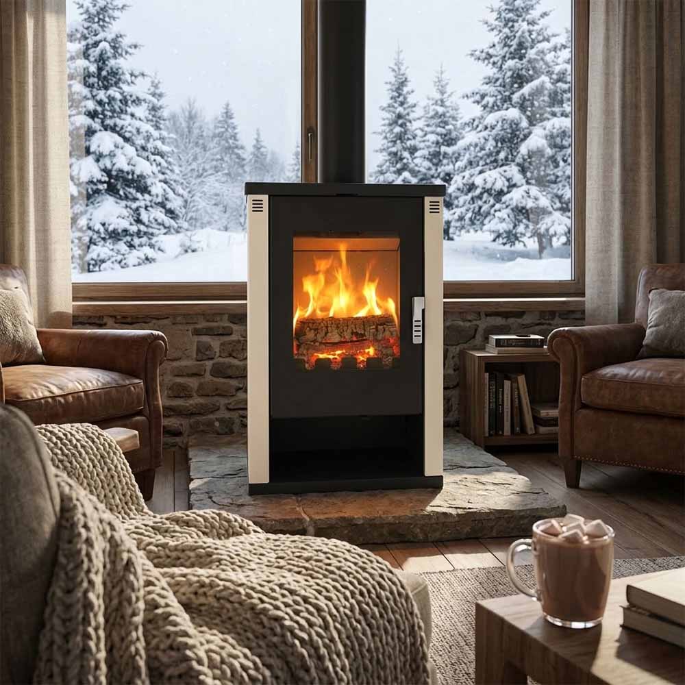 Piec na drewno Verso Lheia Kość słoniowa, 7.5 kW | Piece na drewno |  |