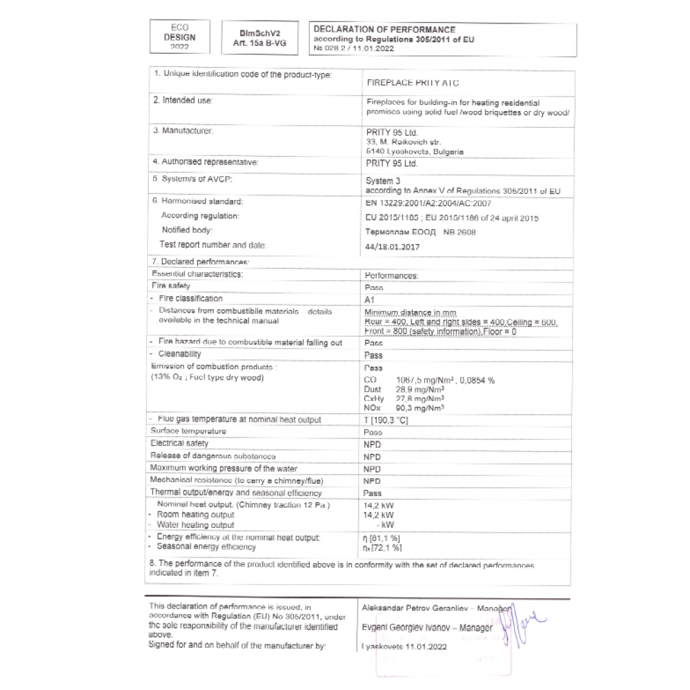 Wkład kominkowy Prity ATC żeliwny, 14.2 kW | Kominki żeliwny | Kominki |
