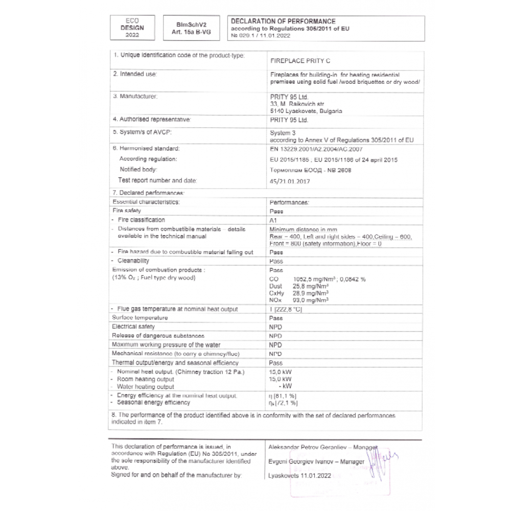 Wkład kominkowy Prity C żeliwny, 15.8 kW | Kominki żeliwny | Kominki |