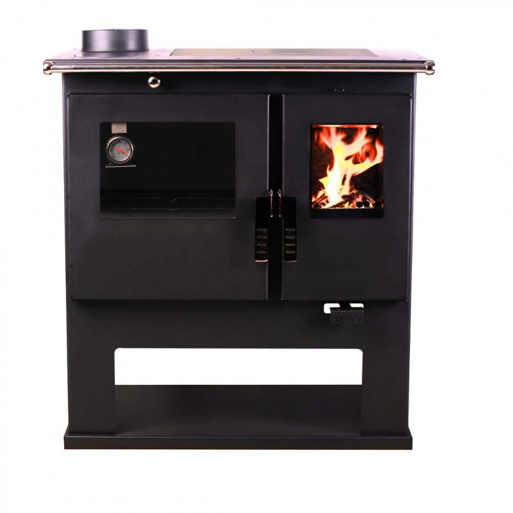 Kuchenka na drewno Verso CS Inox z piekarnikiem ze stali nierdzewnej, Lewa, 7.7kW | Piece na drewno z piekarnikiem | Piece na drewno |