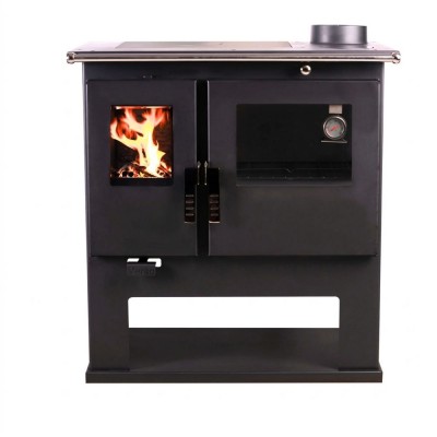 Kuchenka na drewno Verso CS Inox z piekarnikiem ze stali nierdzewnej, Prawa, 7.7kW - Verso