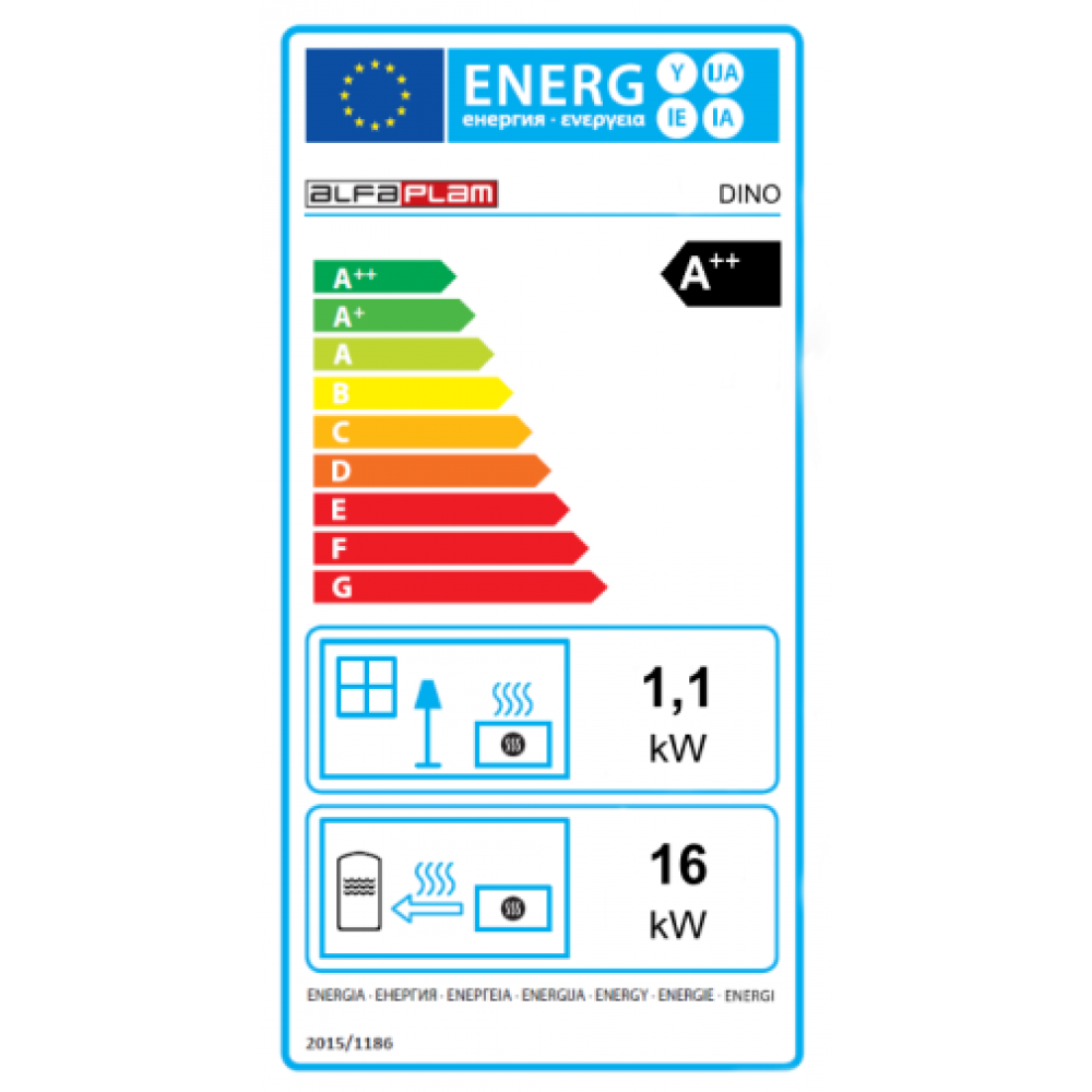 Piec / Kominek na pellet z płaszczem wodnym Alfa Plam Dino Brązowy, 17kW | Piece / kominki na pellet z płaszczem wodnym | Piece na pellet / Kominki na pellet |