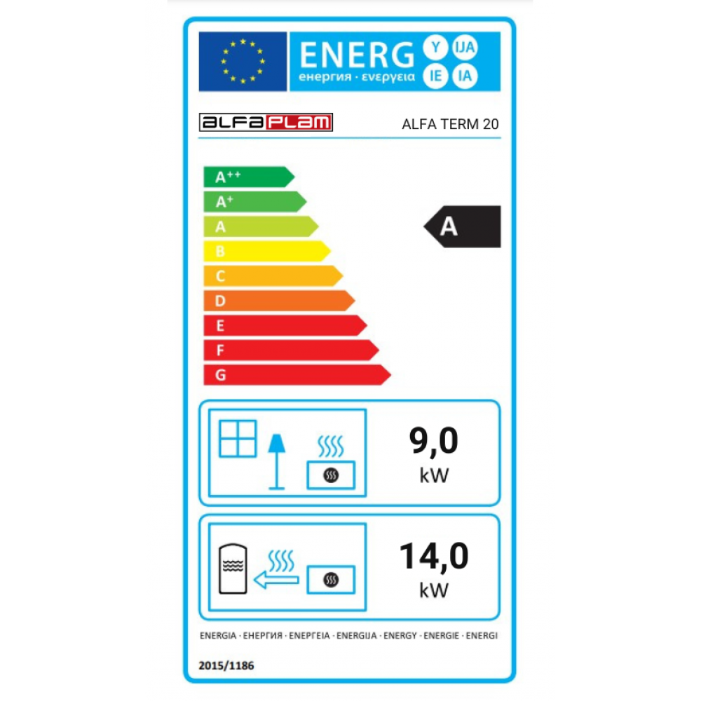 Kuchnia z płaszczem wodnym na drewno Alfa Plam Alfa Term 20, Antracyt, 23 kW | Kuchnie z płaszczem wodnym | Drewno |