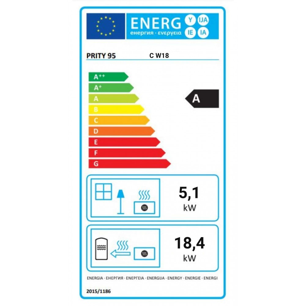 Wkład kominkowy z płaszczem wodnym Prity C W18 żeliwny, 23.5 kw | Wkłady Kominkowe | Kominki |