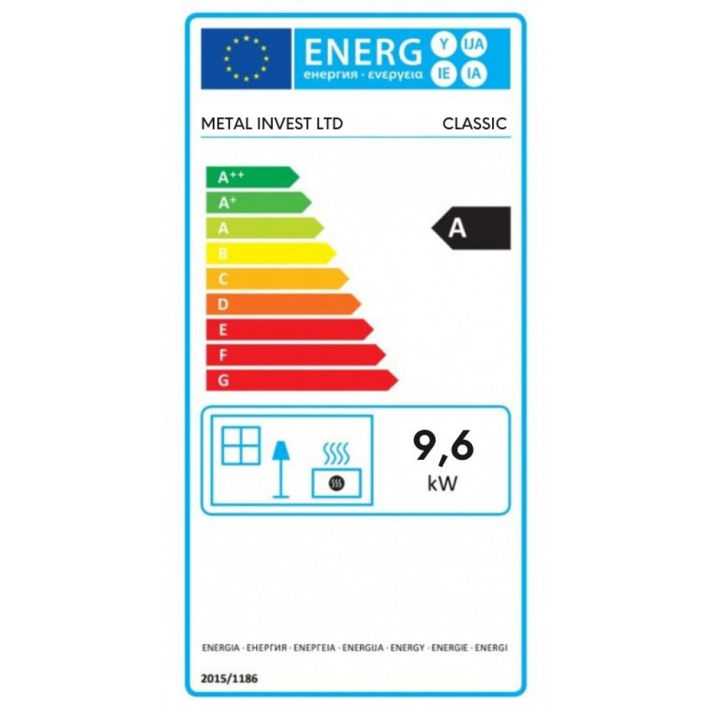 Piec na drewno Metalik z solidnym topem z żeliwa, 9.6 kW | Bezpośrednie piece na drewno | Piece na drewno |