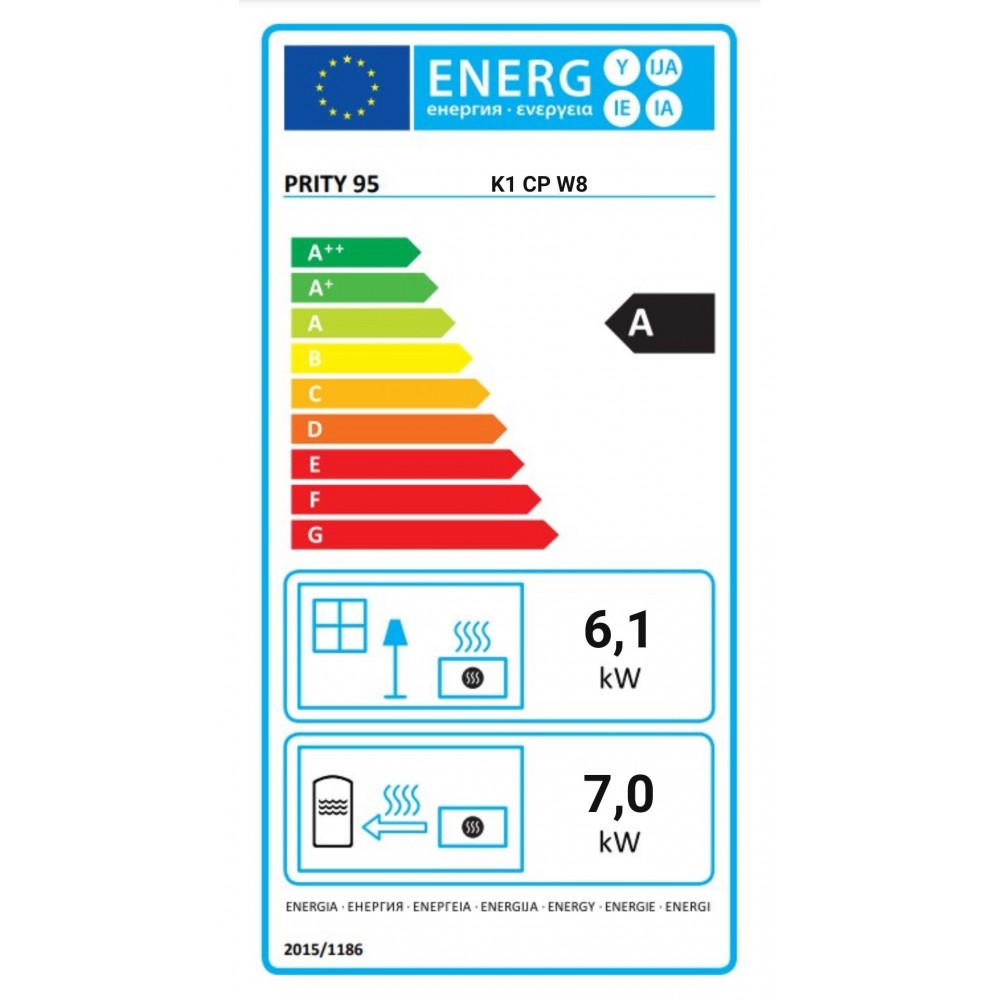 Piec z płaszczem wodnym na drewno Prity K1 CP W8 z żeliwną płytą wierzchnią, 13.1kW | Piece z płaszczem wodnym na drewno | Piece na drewno |