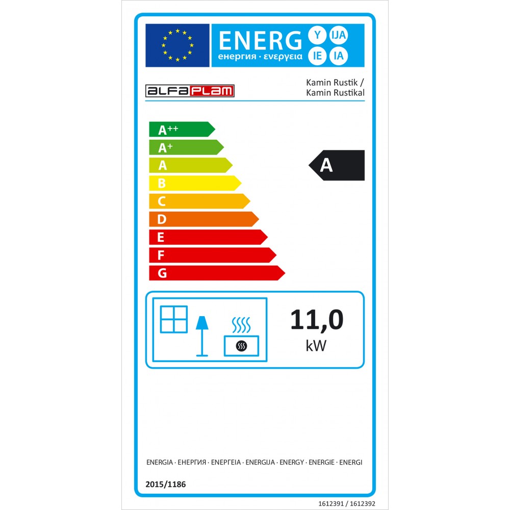 Piec na drewno Alfa Plam Rustikal z żeliwnymi drzwiami, 11 kW | Piece żeliwny na drewno | Piece na drewno |