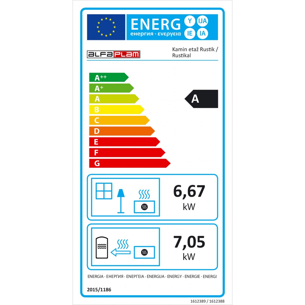 Piec z płaszczem wodnym na drewno Alfa Plam Rustikal E, 14 kW | Piece z płaszczem wodnym na drewno | Piece na drewno |