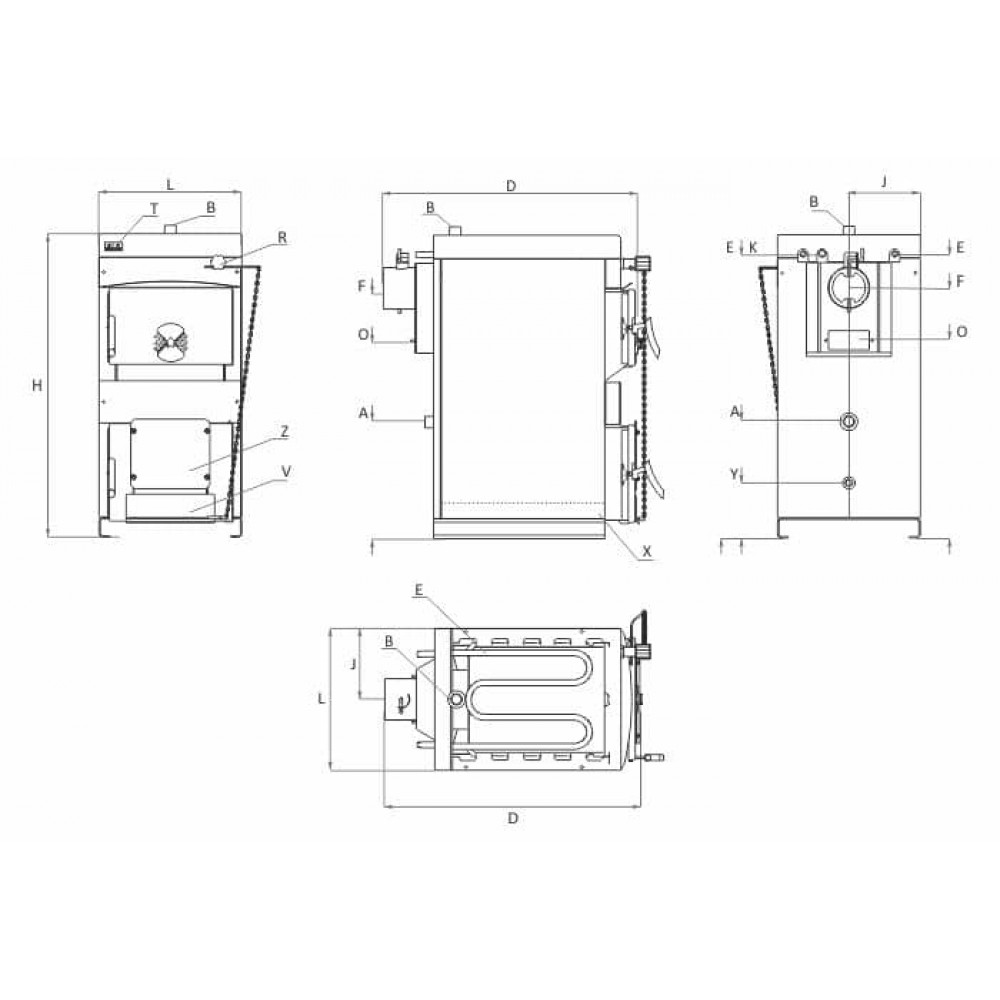Kocioł na drewno BURNiT NWB 25, 20kW | Kotły na drewno |  |