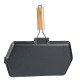 Patelnia grillowa żeliwna ze składanym drewnianym uchwytem, 35x21 cm |  |  |