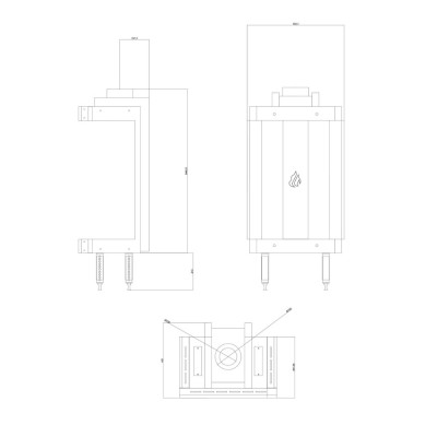 Kominki gazowe Velmora Fire GAS STANDING PANORAMA, 3.9kW - 6.0kW - Kominki