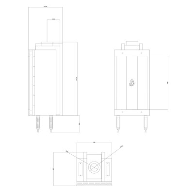 Kominki gazowe Velmora Fire GAS STANDING TUNNEL, 3.9kW - 6.0kW - Kominki