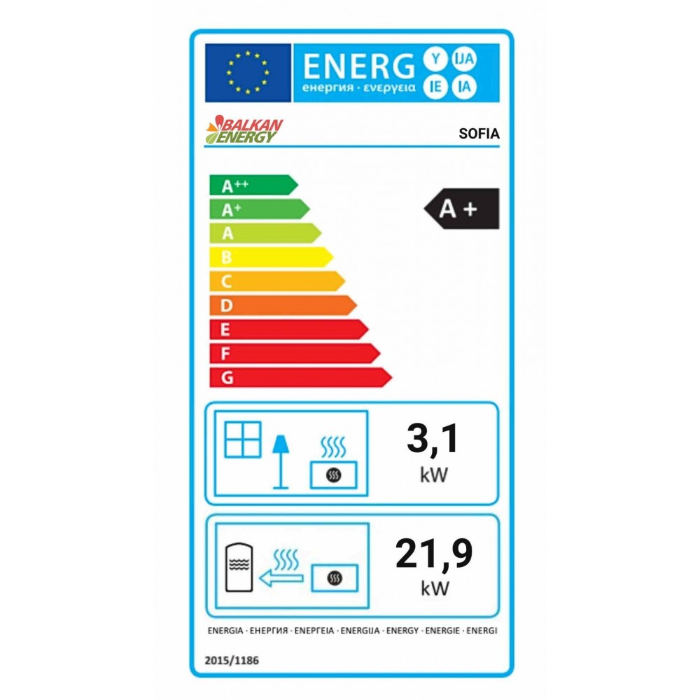Piec / Kominek na pellet z płaszczem wodnym Balkan Energy Sofia, 25kW | Piece / kominki na pellet z płaszczem wodnym | Piece na pellet / Kominki na pellet |