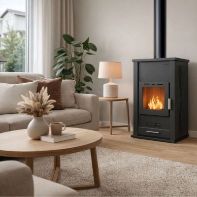 Piec na drewno z płaszczem wodnym Velmora Fire ATS HYDRO czarny, 33kW - Porównanie produktów