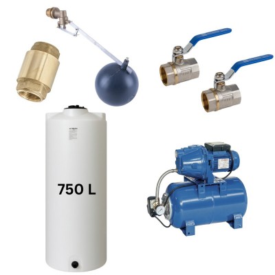 Zestaw „Woda pitna 750L” ze zbiornikiem na wodę Mavil (biały, cylindryczny) i pompą hydroforową Speroni - Porównanie produktów
