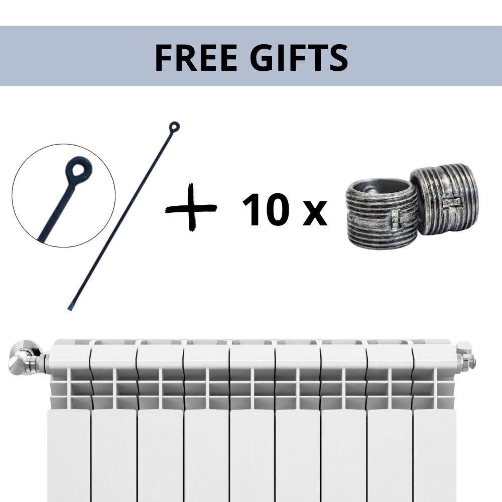 Komplet grzejników aluminiowych Helyos Evo H500, 10 szt. x 10 sekcji | Grzejniki aluminiowe | Grzejniki |