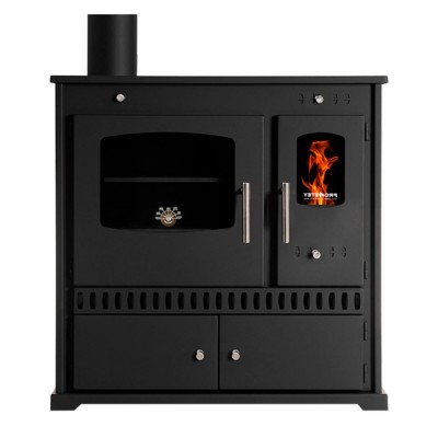 Kuchenka na drewno Prometey Perfect Eco z lewym kominem, 7kW - Piece na drewno z piekarnikiem