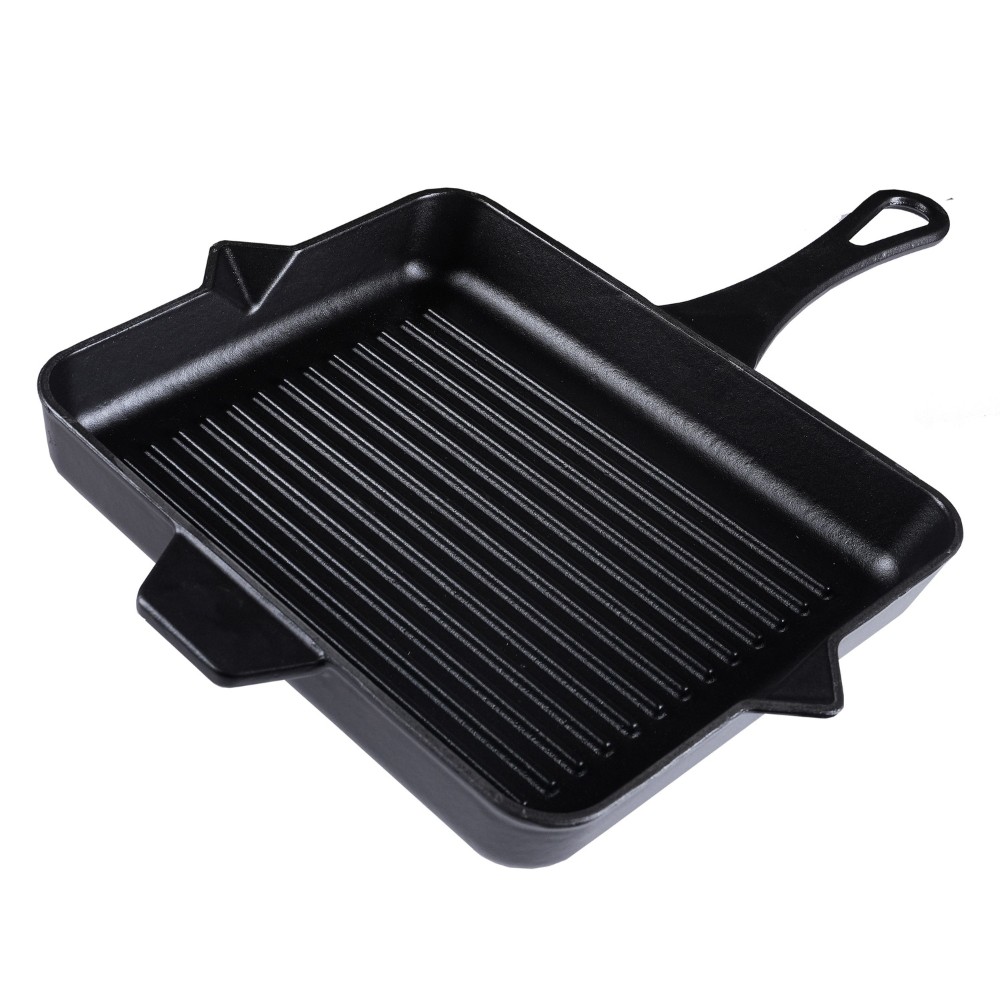 Patelnia grillowa żeliwna emaliowana Hosse, Black Onyx, 26x32cm | Patelnia grillowa żeliwna | Patelnia żeliwna |