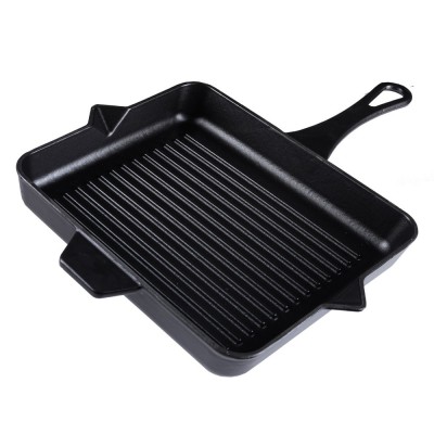 Patelnia grillowa żeliwna emaliowana Hosse, Black Onyx, 26x32cm - Patelnia żeliwna
