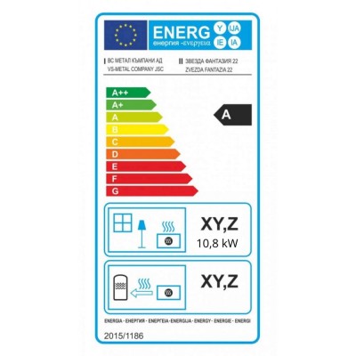 Piec na drewno Zvezda Fantasia, 10.8 kW - 