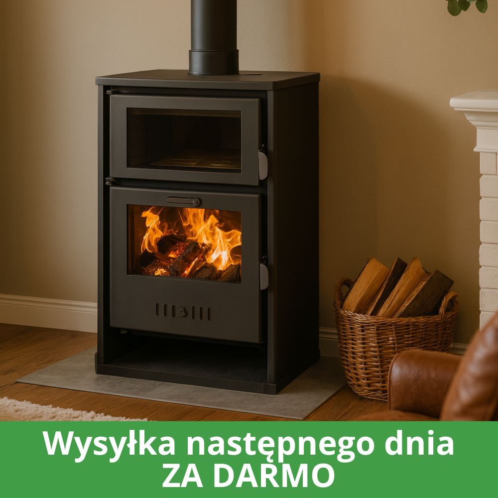 Piec z płaszczem wodnym i z piekarnikiem na drewno Balkan Energy Suzana, 11.6kW - 17.5kW Piec z płaszczem wodnym i z piekarnikiem na drewno Balkan Energy Suzana, 11.6kW - 17.5kW