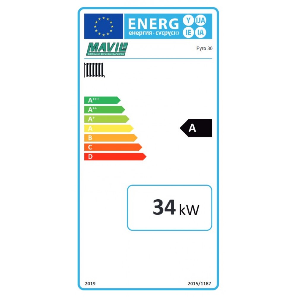 Kocioł na drewno pirolityczny Mavil Pyro 30, 34 kW | Kotły na drewno |  |