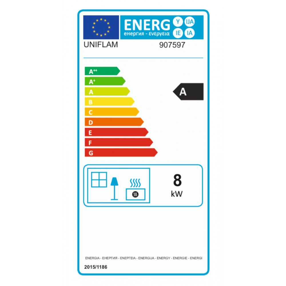 Wkład kominkowy UNIFLAM 600 PLUS ECO z przepustnicą i doprowadzeniem powietrza, 8 kW | Wkłady Kominkowe | Kominki |