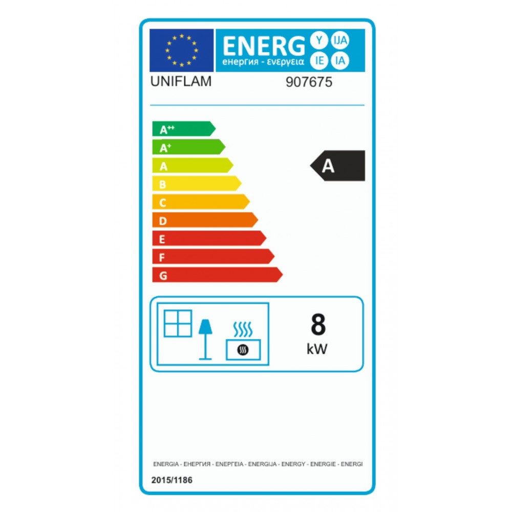 Wkład kominkowy UNIFLAM 700 ECO z przepustnicą i doprowadzeniem powietrza, 8 kW | Wkłady Kominkowe | Kominki |