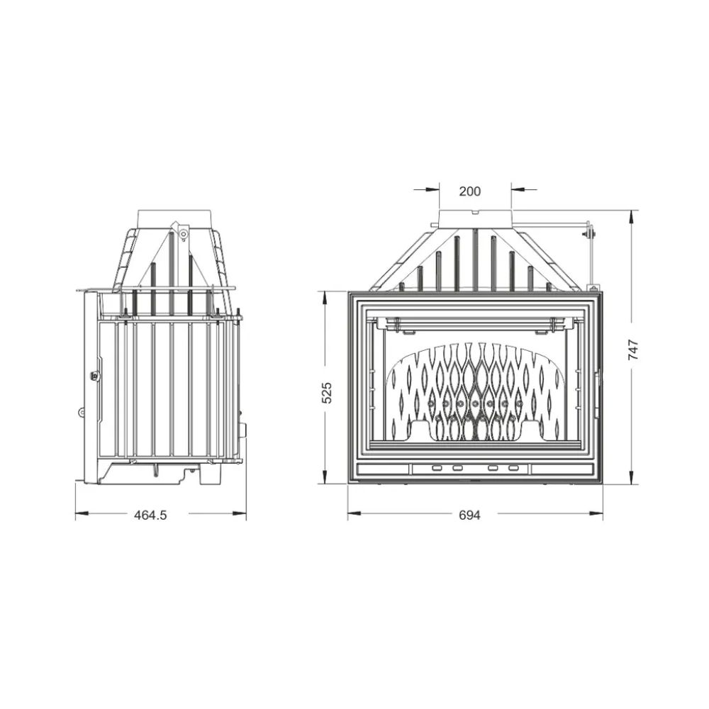 Wkład kominkowy UNIFLAM 700 OPTIMA ECO z przepustnicą, 12 kW | Wkłady Kominkowe | Kominki |