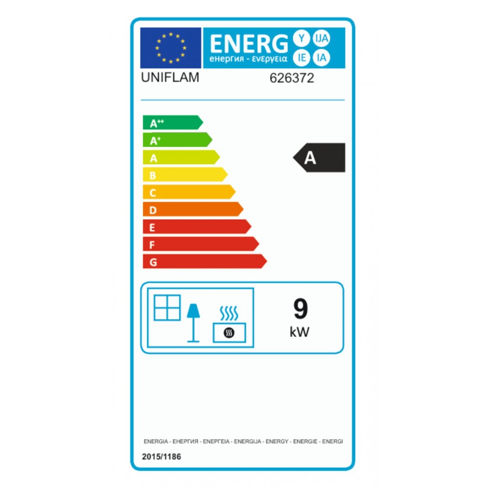 Wkład kominkowy UNIFLAM 700 PLUS ECO z przepustnicą, prawa strona, 9 kW | Wkłady Kominkowe | Kominki |