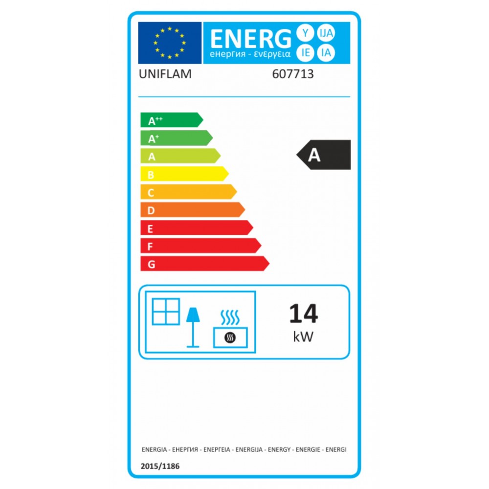 Wkład kominkowy UNIFLAM 700 STANDARD z przepustnicą, lewa strona, 14 kW | Nowoczesne kominki | Kominki |