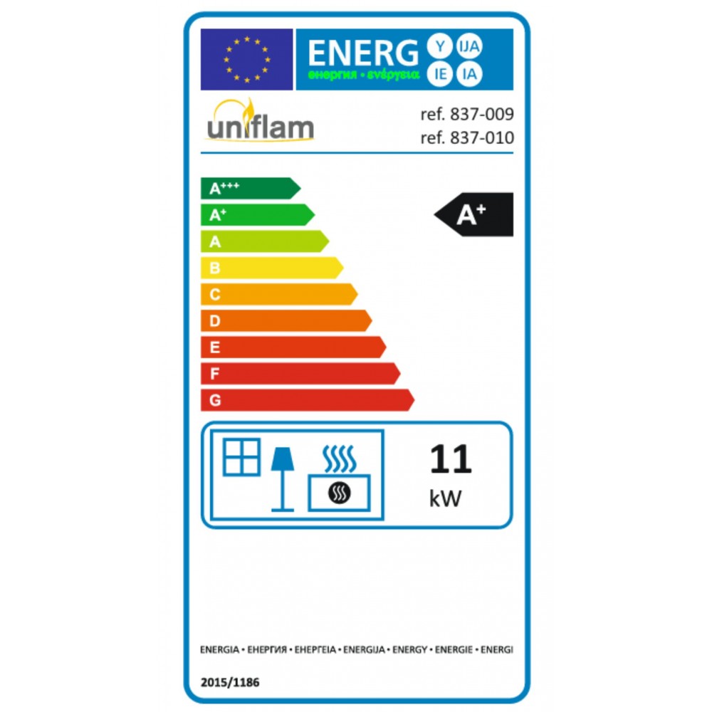 Wkład kominkowy UNIFLAM 760 DURO z systemem DGP i dolotem powietrza, 11 kW | Nowoczesne kominki | Kominki |