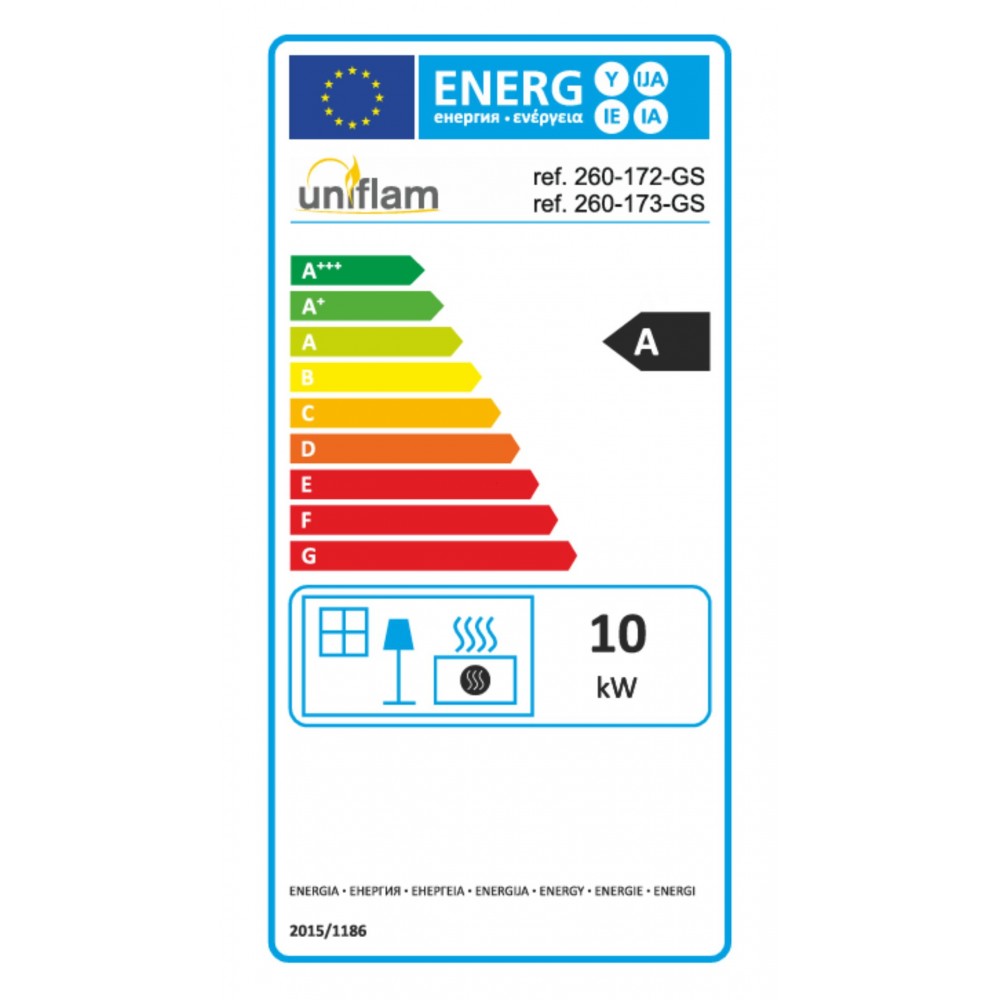 Wkład kominkowy UNIFLAM 760 EVO PBS z systemem DGP i dolotem powietrza, szyba gięta, lewa strona, 10 kW | Wkłady Kominkowe | Kominki |