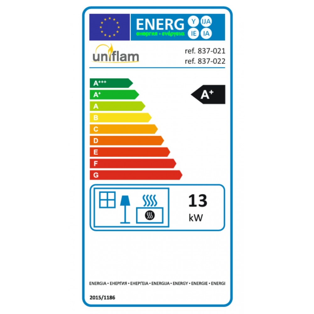 Wkład kominkowy UNIFLAM 860 DURO z systemem DGP i dolotem powietrza, 13 kW | Nowoczesne kominki | Kominki |