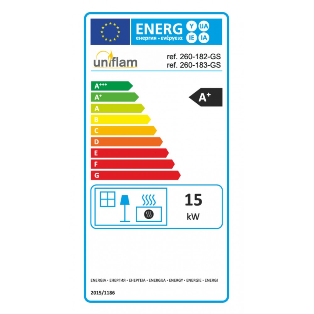 Wkład kominkowy UNIFLAM 860 EVO PBS z systemem DGP i dolotem powietrza, szyba gięta, lewa strona, 15 kW | Wkłady Kominkowe | Kominki |