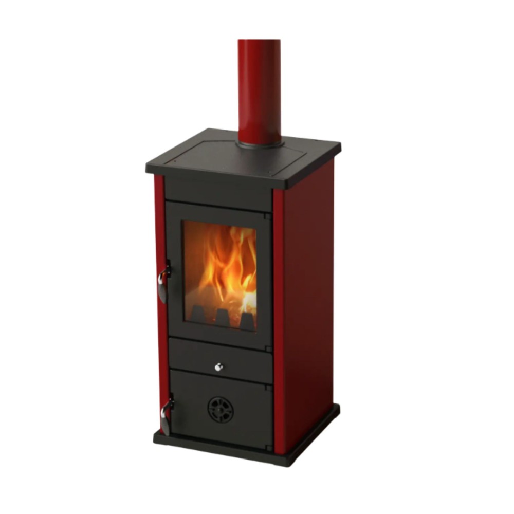 Piec z płaszczem wodnym na drewno MBS Thermo Vesta, Czerwony, 11.2 kW