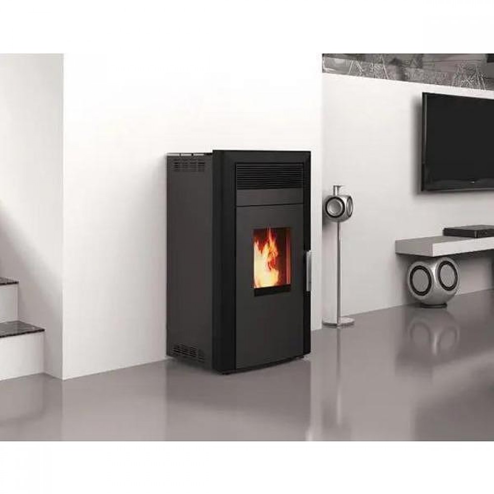 Piec / Kominek na pellet z płaszczem wodnym Alfa Plam Commo 15 Czarny, 15kW | Piece / kominki na pellet z płaszczem wodnym | Piece na pellet / Kominki na pellet |