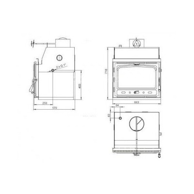 Wkład kominkowy z płaszczem wodnym Prity C W18 żeliwny, 23.5 kw - Porównanie produktów