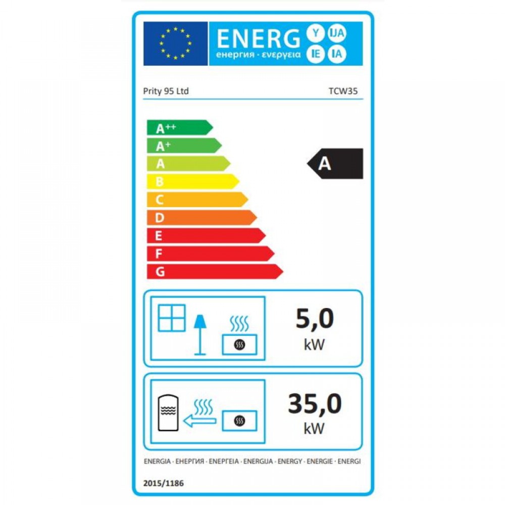 Wkład kominkowy z płaszczem wodnym Prity TC W35 żeliwny, 40 kw | Kominki żeliwny | Kominki |
