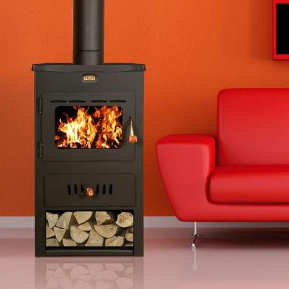 Piec z płaszczem wodnym na drewno Prity K2 CP W10 z żeliwną płytą wierzchnią, 13.3 kW | Piece z płaszczem wodnym na drewno | Piece na drewno |
